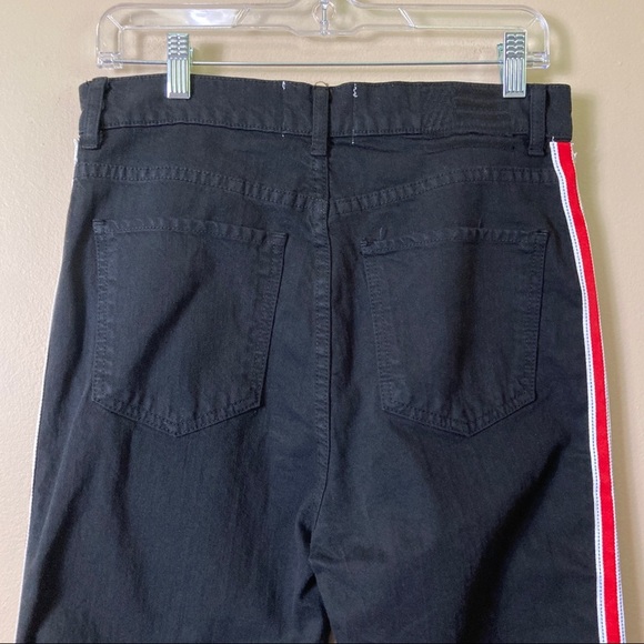NWT REVICE Ruby Tuesday Black Red Side Stripe Jeans - Picture 8 of 11